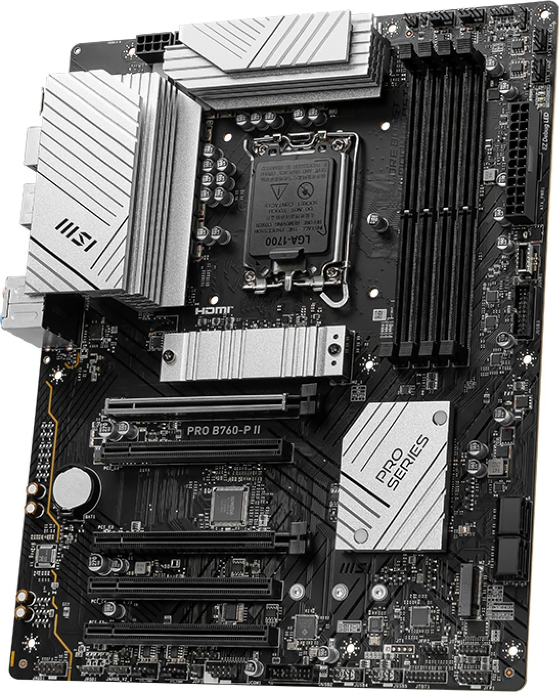 Plošča zanje MSI PRO B760-P II, Intel, LGA 1700, DDR5-SDRAM, 256 GB