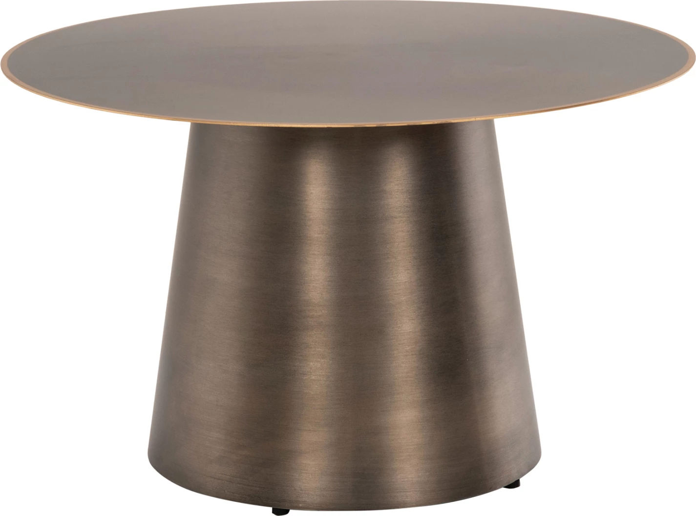 Klubske mizice 2 kosa NICKELY FH9667 kovina v niklju antik Φ80x41H & Φ60x36H cm