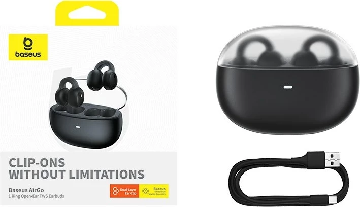 Brezžične slušalke Baseus AirGo 1 Ring, True Wireless Stereo, Bluetooth, črne