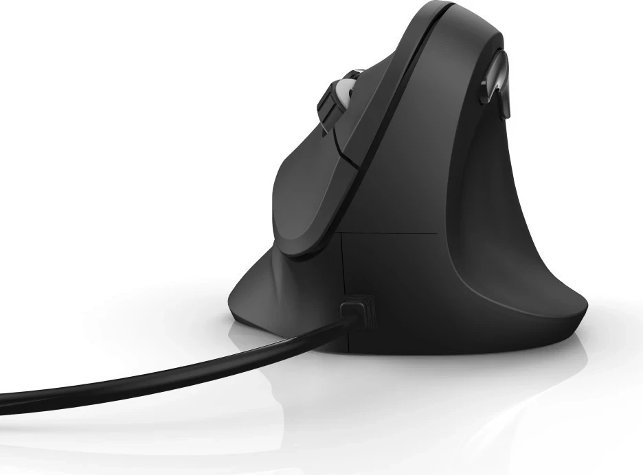 Ergonomski vertikalni miš, Hama EMC-500, z žico, črn