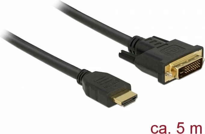 Kabel HDMI na DVI DeLOCK 85656, 5 m, črn