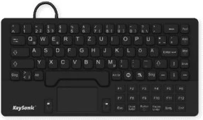Mini mehanska tipkovnica s touchpadom KeySonic KSK-5031IN, USB, črna