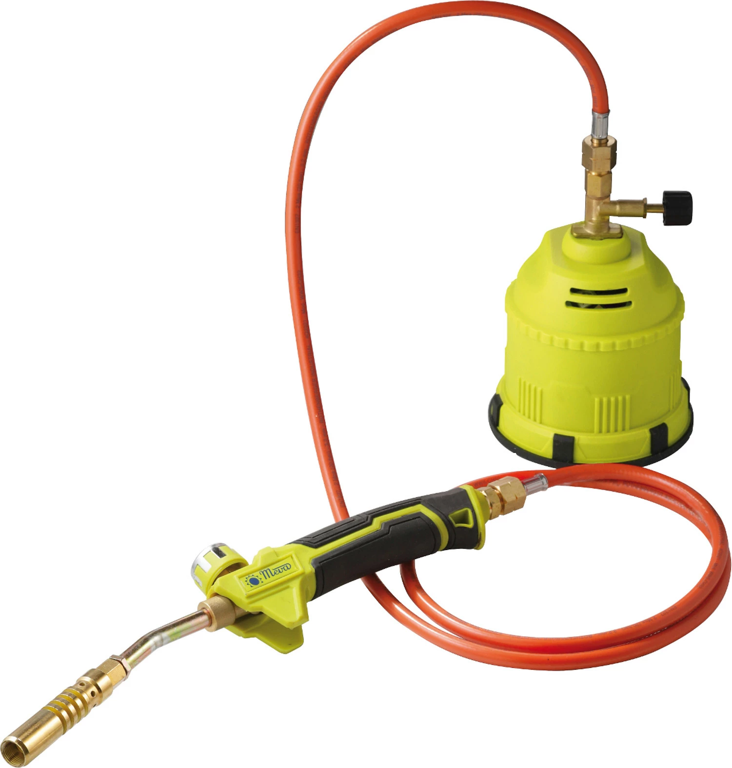 Set plinskega gorilnika za varjenje in žganje Meva HANDY, 4 nastavki, rumen