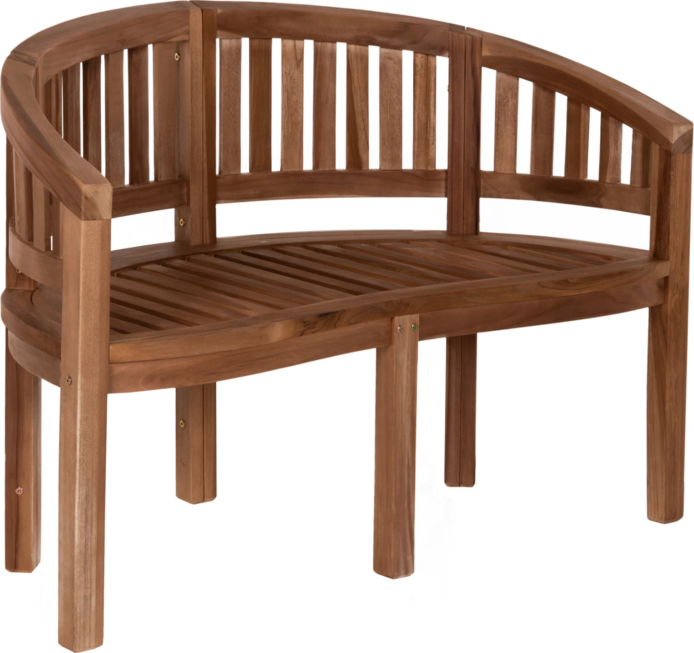 Klop za 2 osebi CAPO FH9538 iz tikovine v naravni barvi 121X59X86Hcm