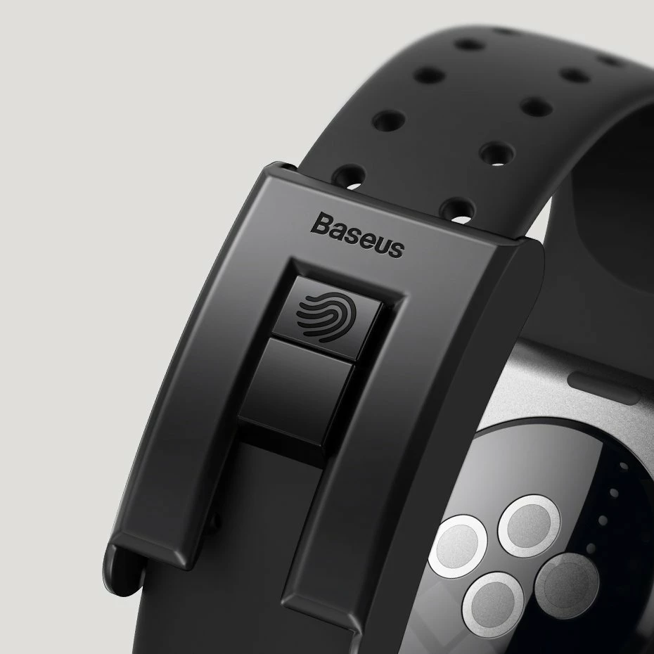 Zapestni trak za Apple Watch Series 3/4/5/6/SE 38mm/40mm, Baseus, črn