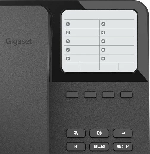 Fiksni telefon Gigaset Desk400, žičen, črn