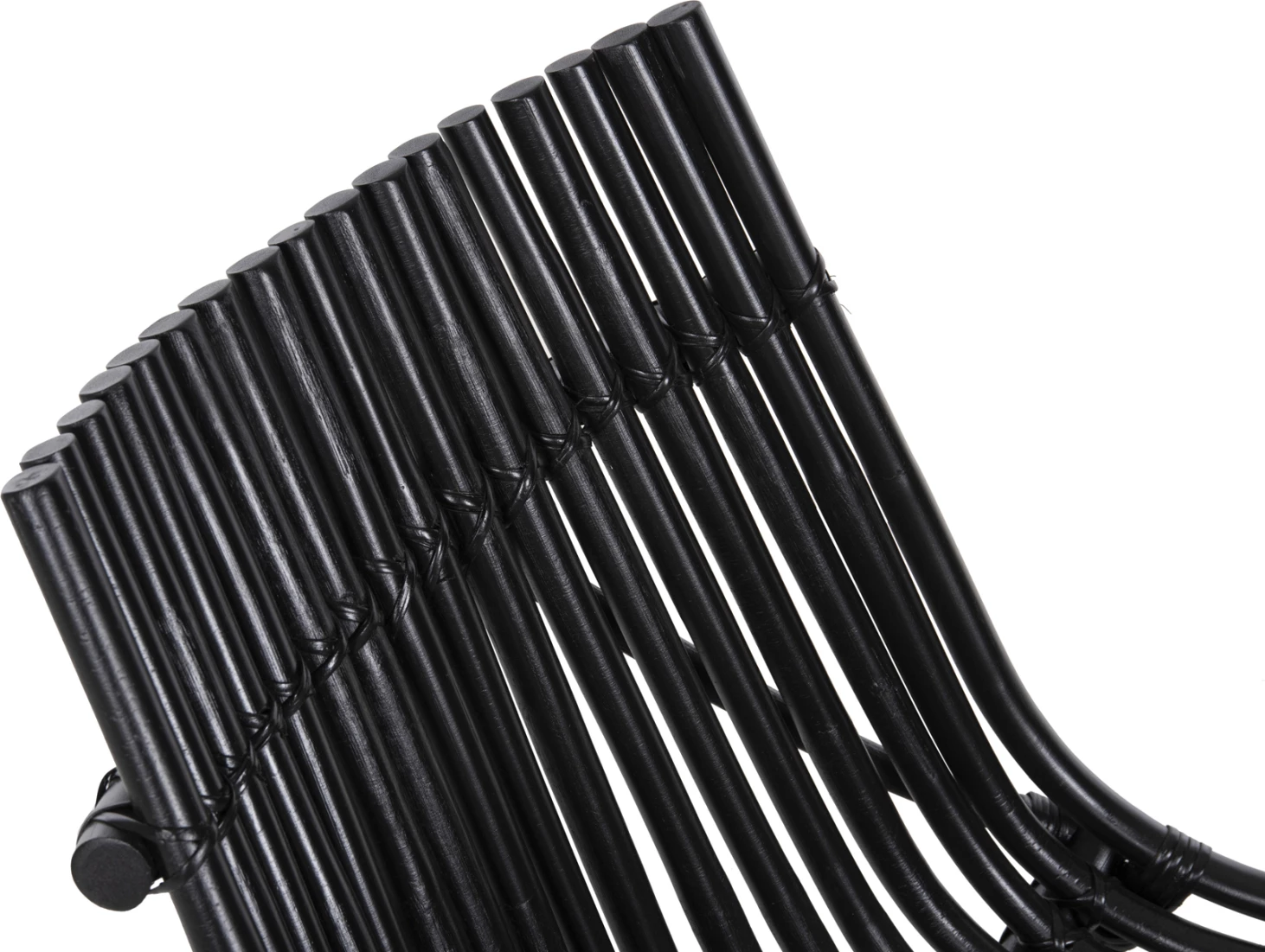 Stol za zunaj CELLION FH9812.02 ratan palice v črni barvi 76x72x83Hcm