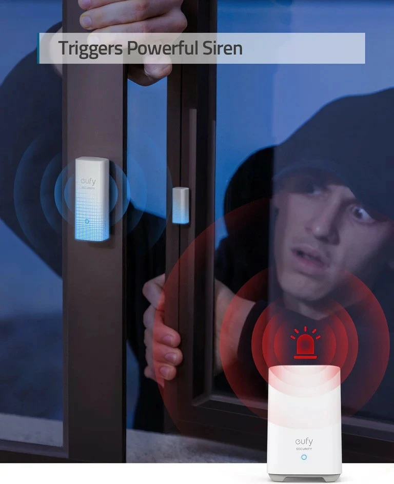 Varnostni senzor za vrata in okna Anker T89000D4, bel