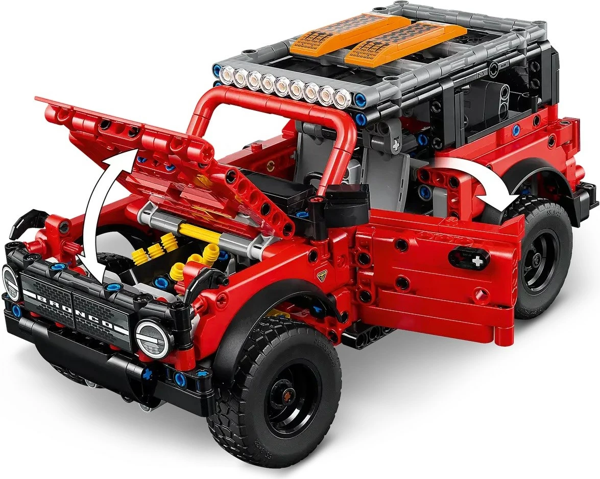 Model SUV Ford Bronco LEGO Technic 42213, rdeč, za otroke in odrasle
