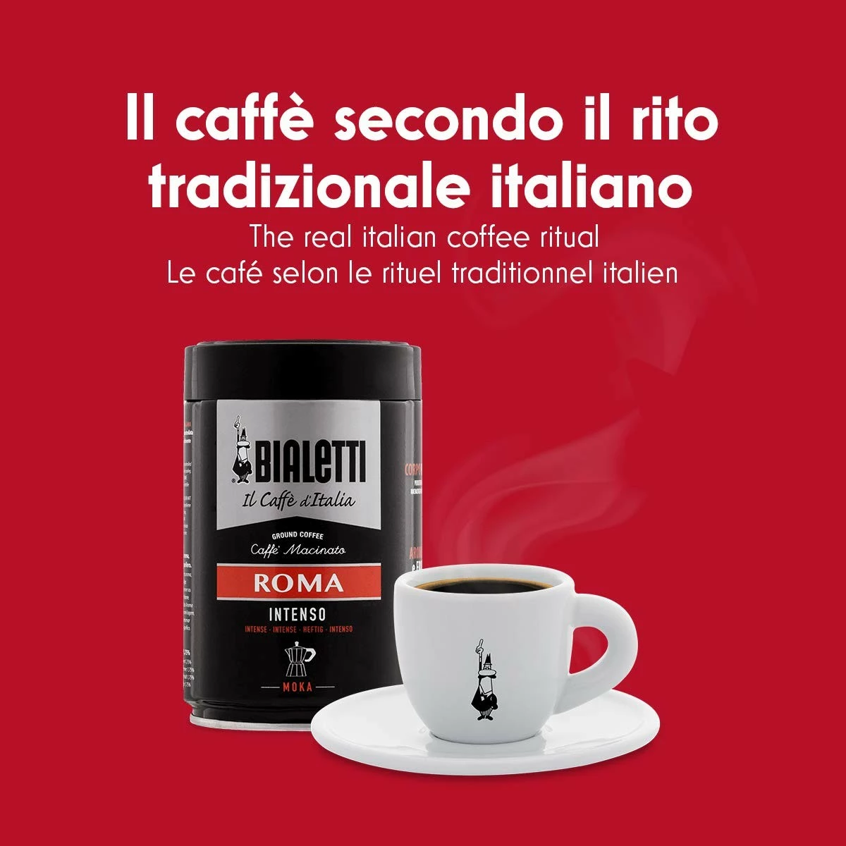 Moka za kavo Bialetti Moka Express, 3 skodelice, alumin, srebrna