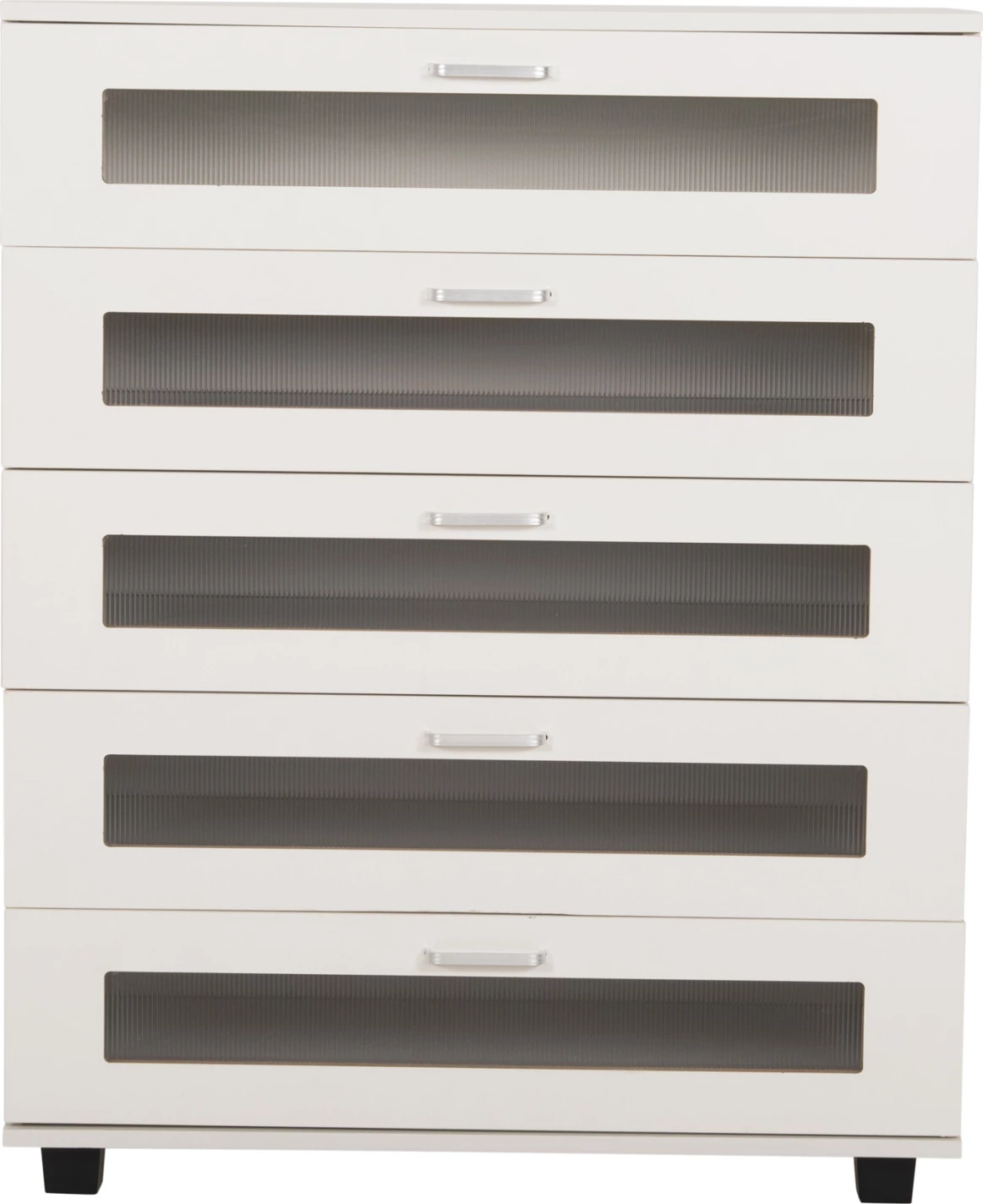 Komoda s predali THORGAN FH9881.03 melamin v beli barvi-5 predalov 80Χ40Χ100Hcm