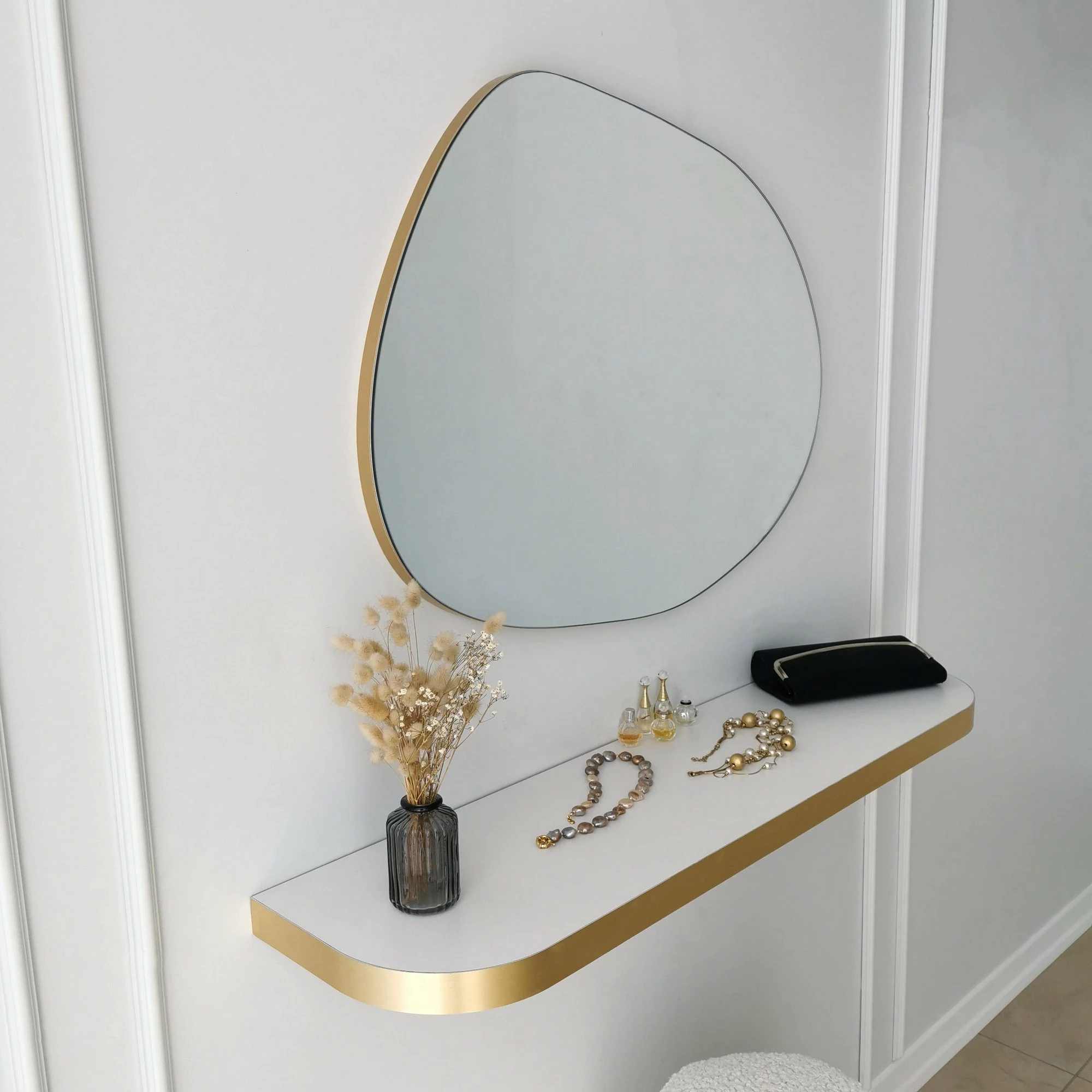 Moderno ogledalo, zlate barve, Hanah Home Gusto