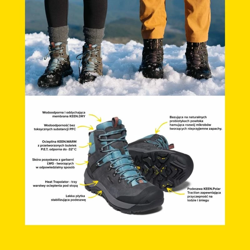 Pohodniški čevlji Revel IV Mid, Keen KE-1023629, sivi