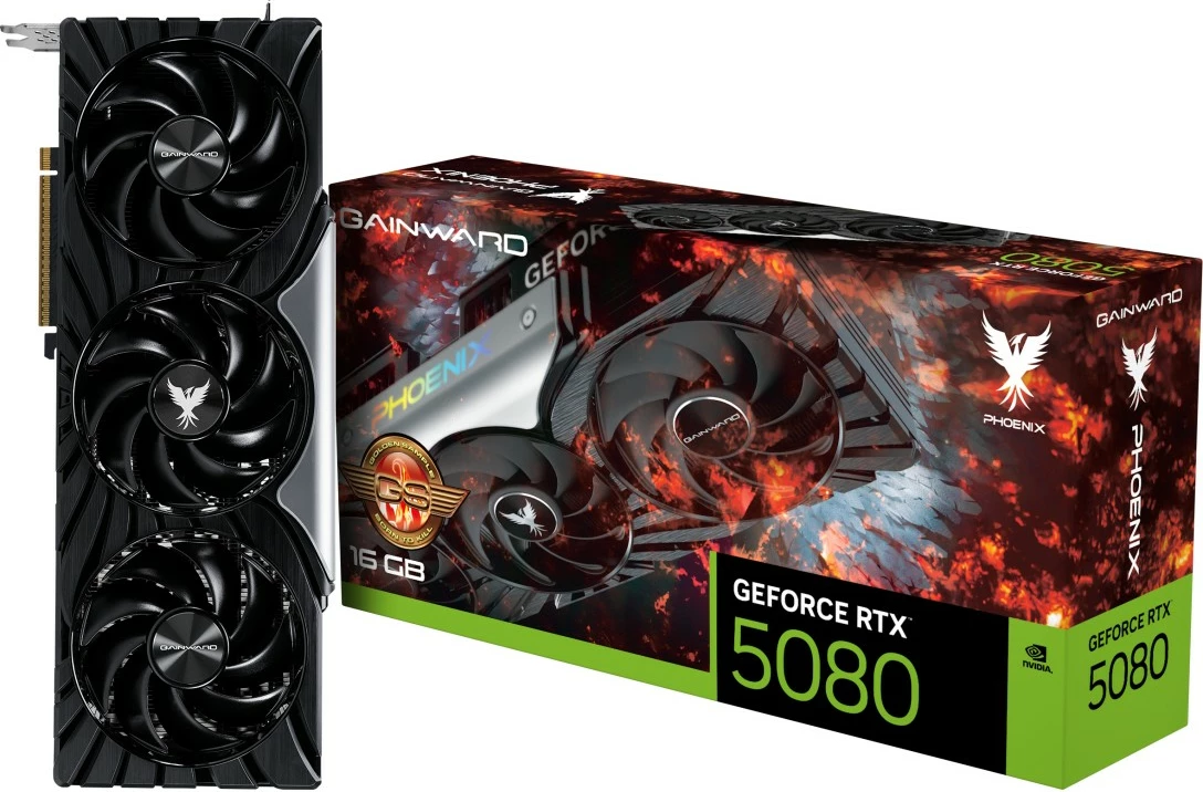 Grafična kartica Gainward RTX5080 Phoenix GS 16GB GDDR7 črna