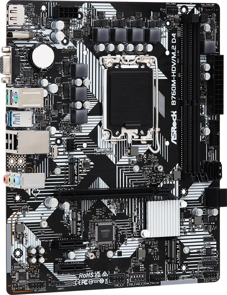 Plošča za matično ploščo Asrock B760M-HDV/M.2 D4 Intel B760