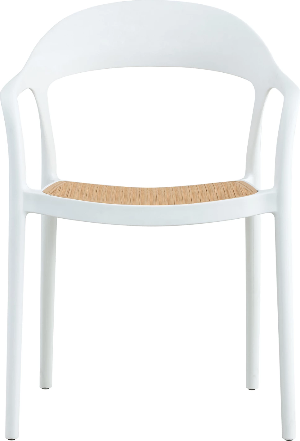 Polipropilenski naslanjač CLEO FH5935.01 belo-bež 57x53x81H cm