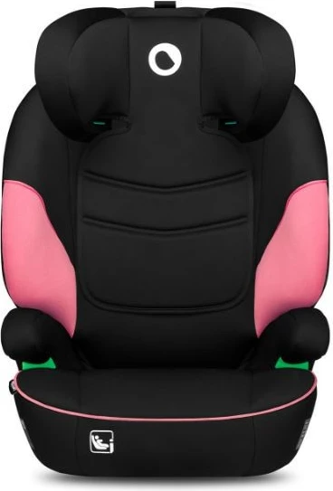 Otroški avtosedež Lionelo Lars i-Size za otroke, 100–150 cm, 15–36 kg, črno/rožnat