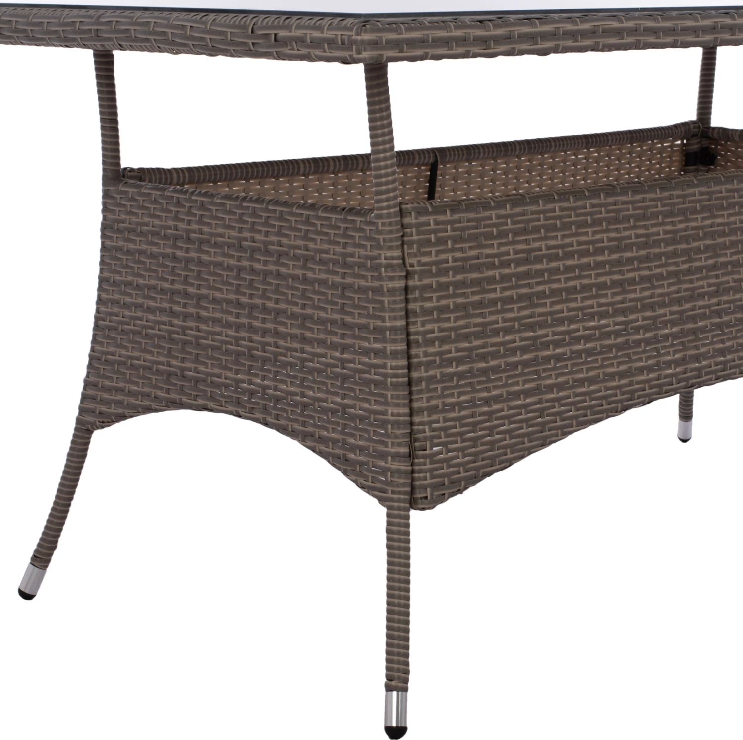 Kovinska miza Minsk rattan siva FH5507.01 150x90x75 cm