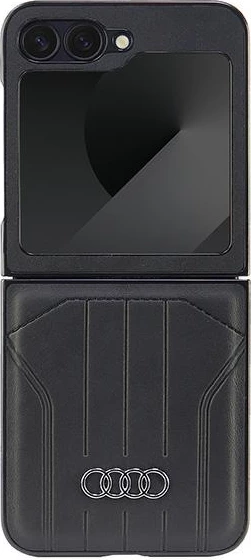Ovitek iz sintetičnega usnja MagSafe za Samsung Galaxy Z Flip 6, črn, Audi