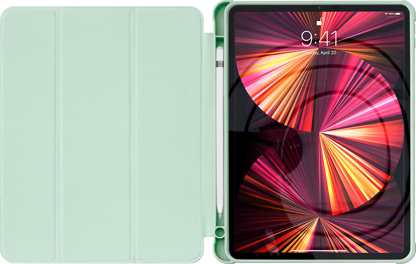 Ovitek za tablico z stojalom Hurtel za iPad Pro 12,9'' (2021/2020), zelen