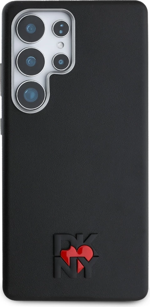 Zaščitni ovitek DKNY Leather Heart of NY za Samsung Galaxy S25 Ultra, črn