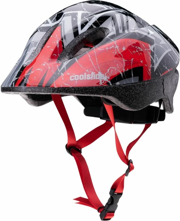 Kolesarska čelada za otroke Coolslide, črno-rdeča