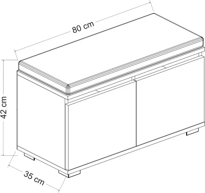 Omarica za čevlje Drago, bela, Hanah Home