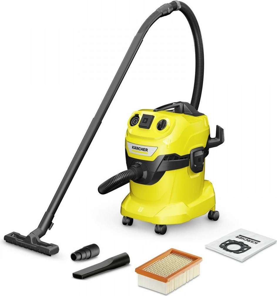 Sesalnik za delavnico Karcher WD 4 P V-20/5/22 EU, 20 l, 1000 W, rumeno/črn