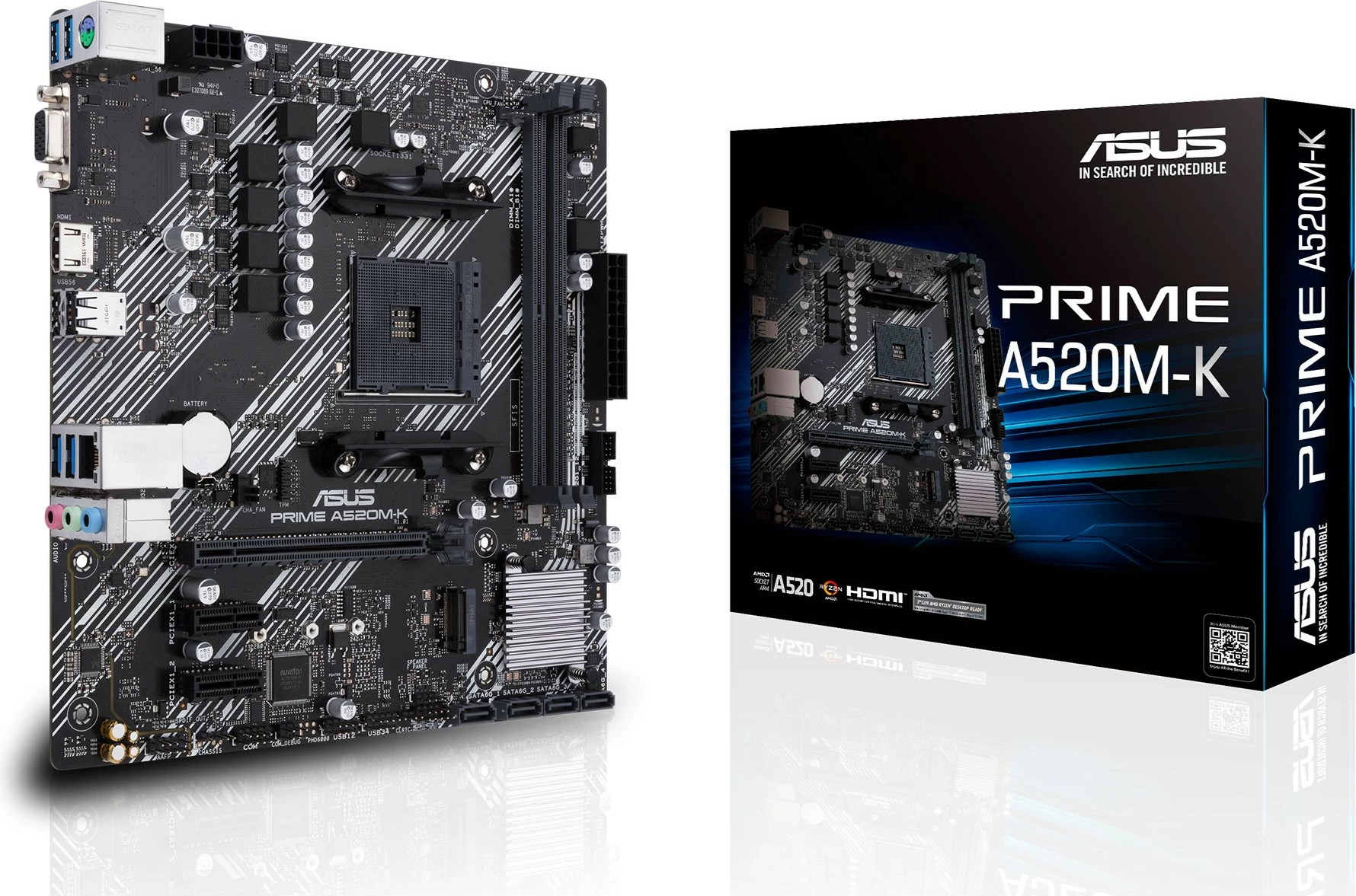 Matična plošča ASUS PRIME A520M-K, Socket AM4, micro ATX
