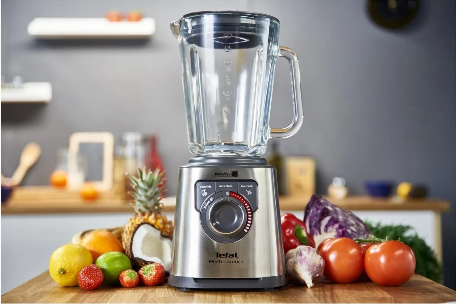 Blender Perfect Mix+ BL811D38, 1,5 L, 1200 W, srebrn (Tefal)