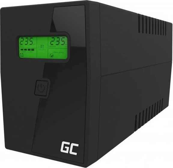 Neprekinjeno napajanje 0,6 kVA (360 W), 2x AC, črn - Green Cell UPS01LCD