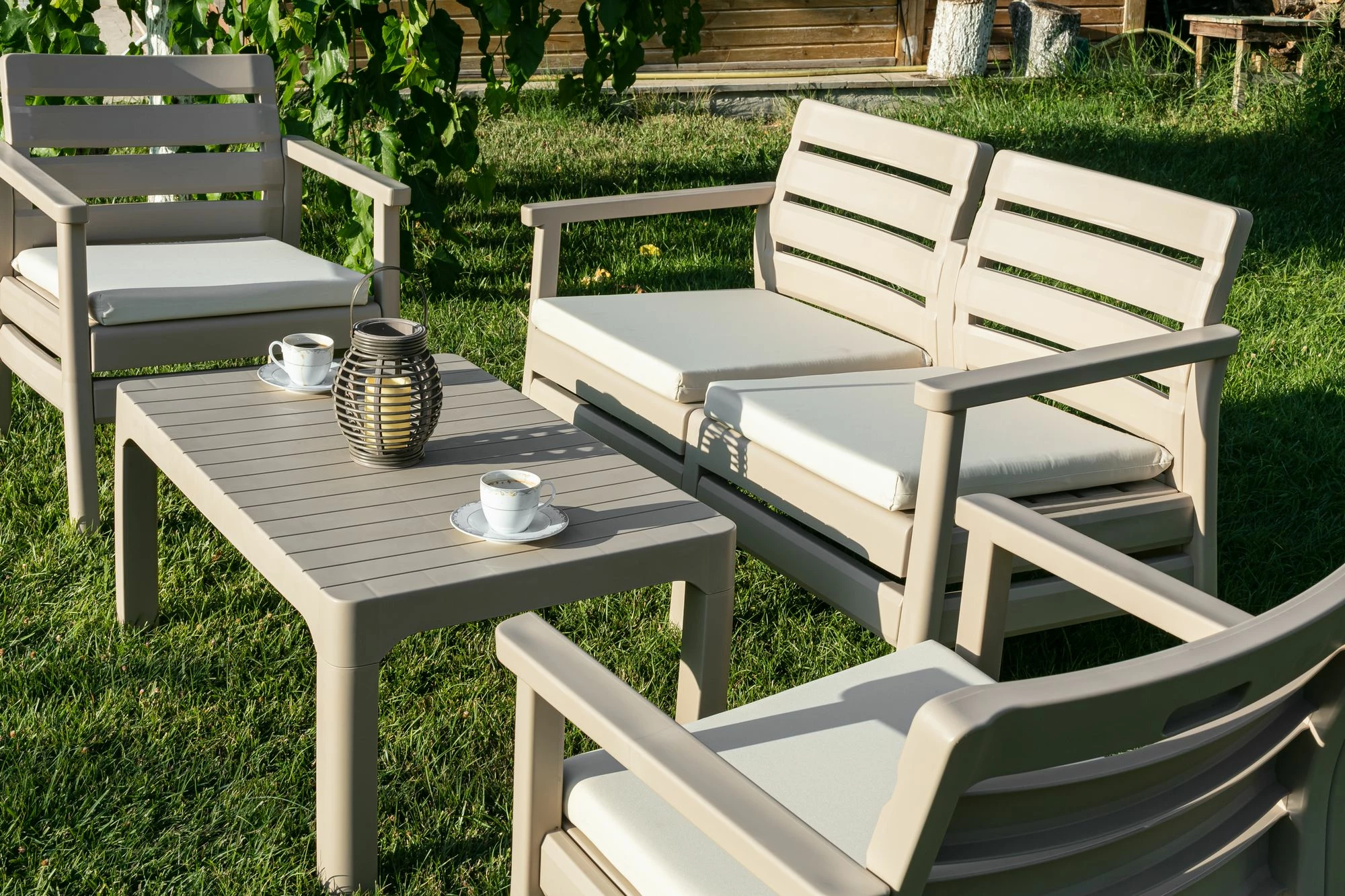 Set lounge za vrt, Skye Decor Solemare 125, puščavska bež