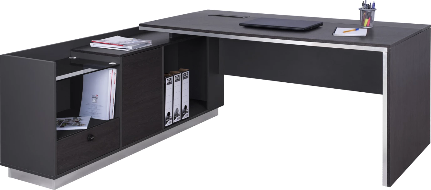 Kotna profesionalna pisalna miza, leva, rožnata, FH2112L, 200x160x76 cm