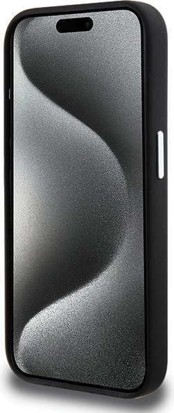 Ovitek iz tekočega silikona z MagSafe adijo BMW Signature za iPhone 15 Pro, črn