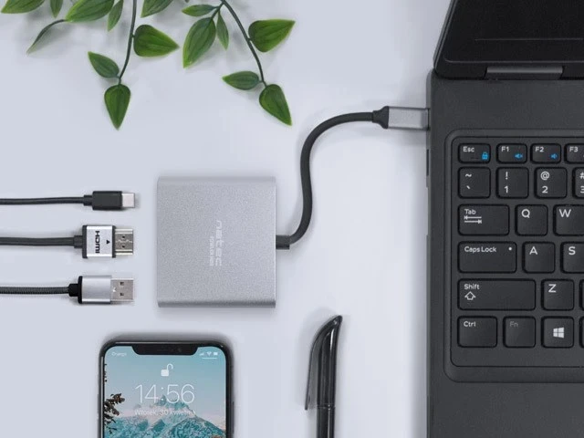 Večvratni adapter USB-C PD, HDMI 4K - Natec