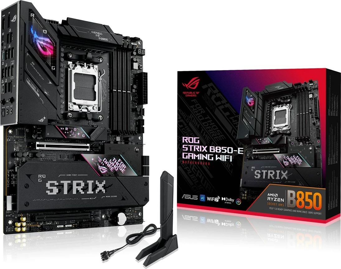 Matična plošča ROG STRIX B850-E GAMING WIFI ASUS, Socket AM5, ATX, črna