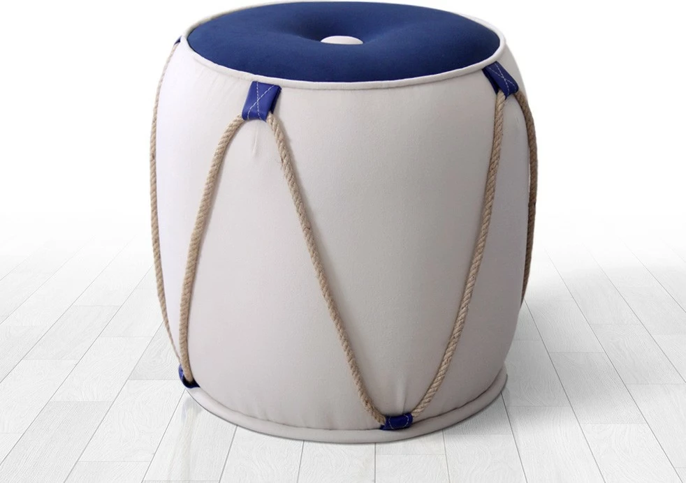 Puf modernega dizajna, Atelier del Sofa Fora v2, modro in belo