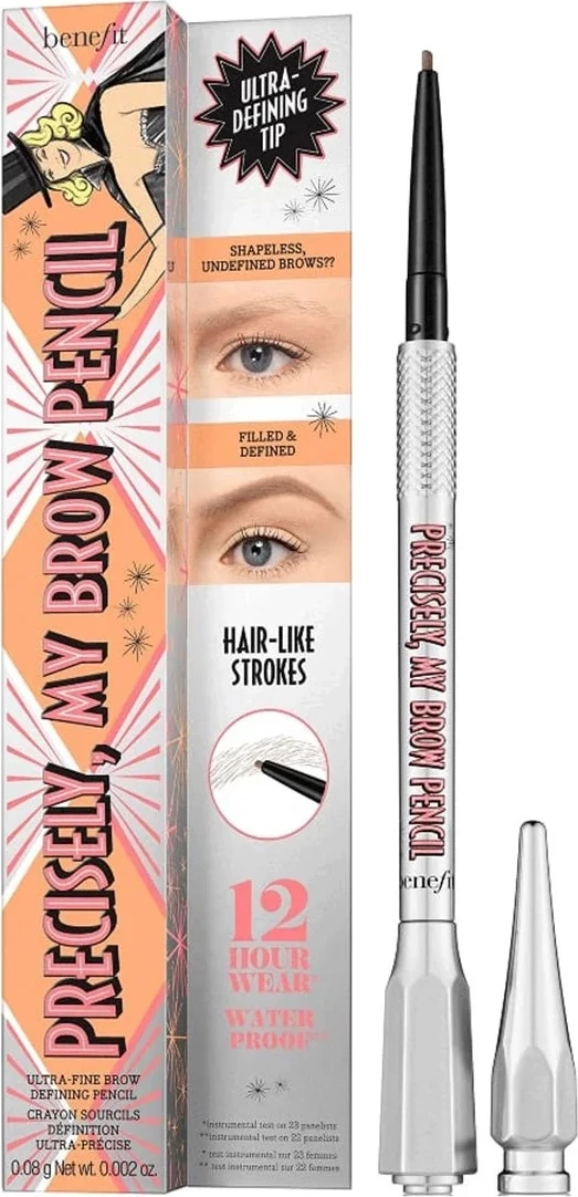 Svinčnik za obrvi Precisely My Brow Pencil Benefit 4.5 Neutral Deep Brown, 0,08 g, za ženske