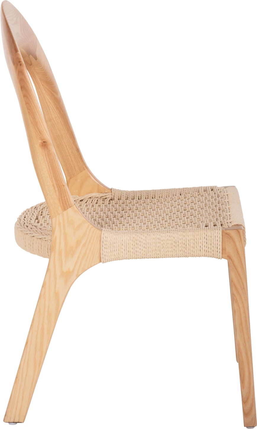 Stol iz jesenovega lesa in papirnate vrvi 47x52x86,5H cm