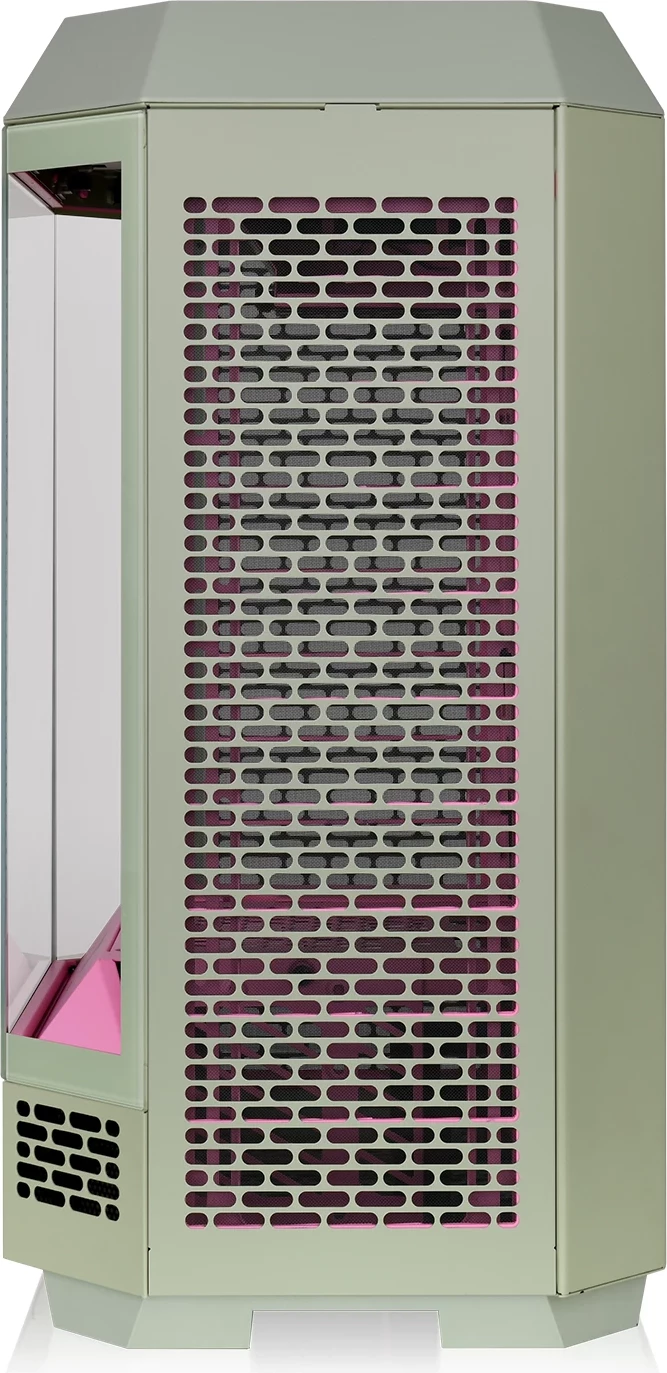 Micro Tower ohišje Thermaltake The Tower 300 TG Matcha Plum, SPCC, micro ATX/Mini-ITX, zelena/rožnata