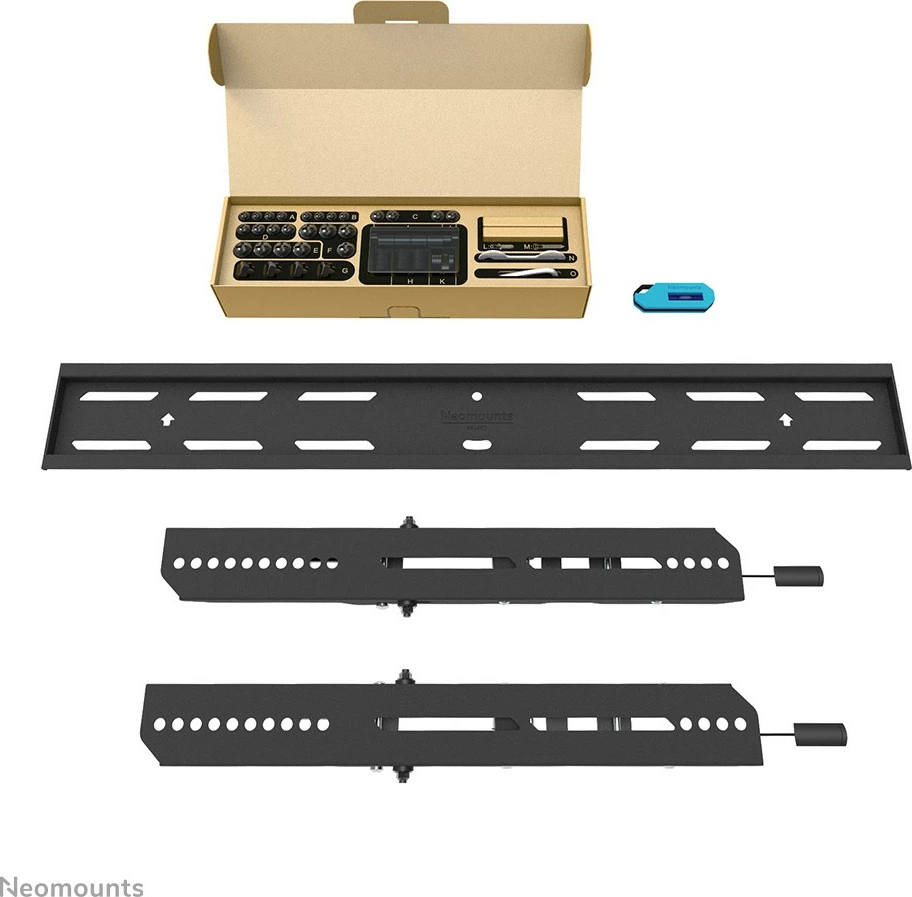 Stenski nosilec za TV Neomounts WL30S-850BL16, fiksni, jeklo, 42–86 in, črn