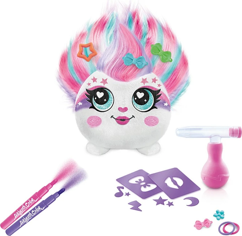 Kreativni set plišaste igrače z ročnim airbrushom Project Plusz Fryzurki, Epee, večbarven