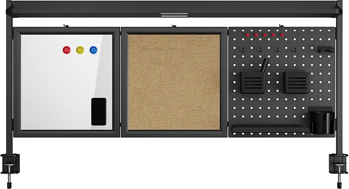 Delilec mize z organizatorjem Ergo Office ER-300B, jeklo, črn
