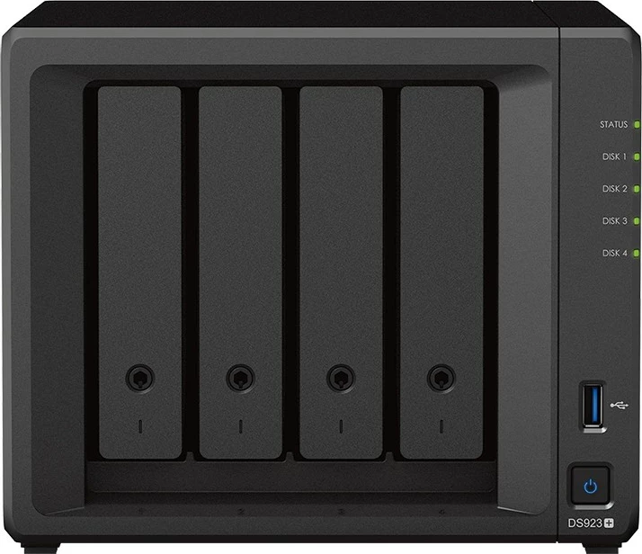 NAS Synology DiskStation DS923+, AMD Ryzen R1600, 4 GB DDR4L