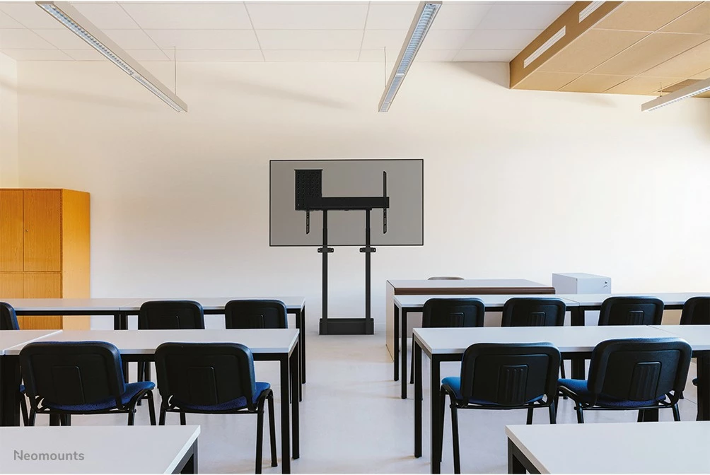 Motorni stenski nosilec za TV do 100 inčev, Newstar WL55-875BL1, črn