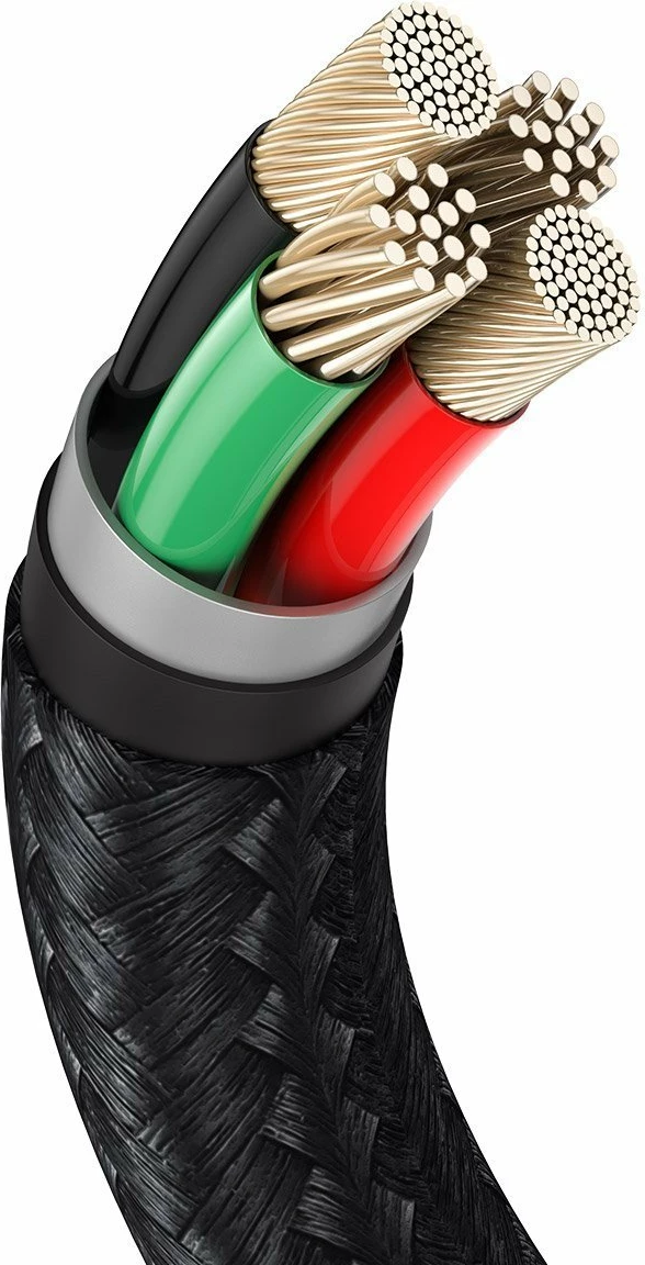 USB kabel za Lightning Baseus Cafule CALJK-A01, 1 m, črn