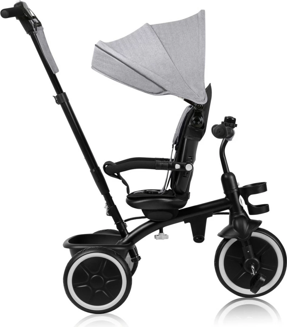 Tricikel za otroke, Lionelo Berry Grey Stone, siv