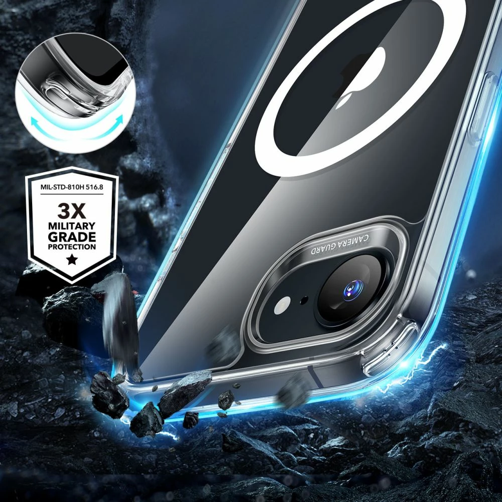 Prozoren ovitek ESR Classic Hybrid HaloLock za iPhone 16e