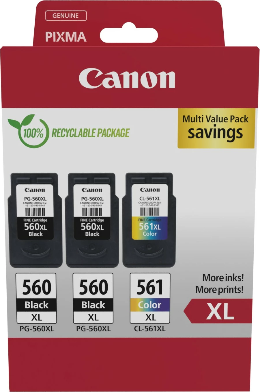 Tonerji Canon 3712C009, Visok (XL) izkoristek, paket 3 kosov, večnamenski