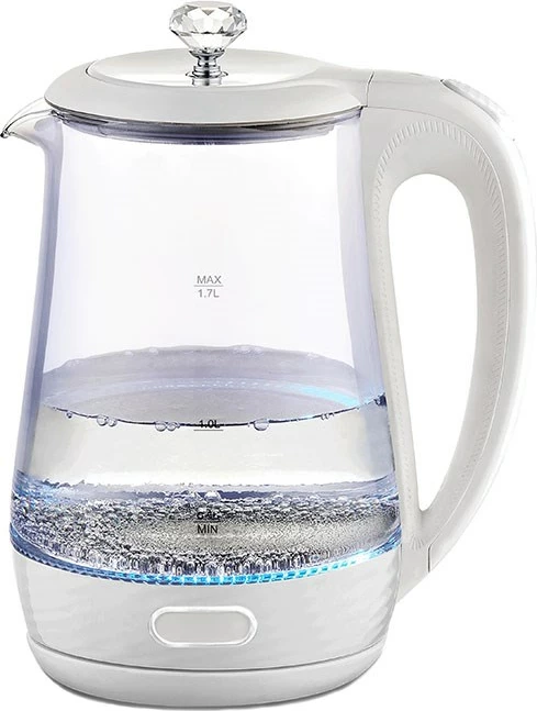 Električni kuhalnik vode Maestro MR-052, 1,7 L, steklo, bel
